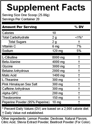 High Performance Pre Workout